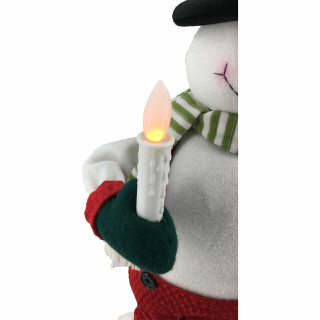 Fraser Hill Farm 24-In Snowman Figurine with Lighted Candle, Shovel, Animation, and Music 8 Songs - Christmas Holiday Decoration