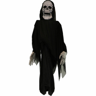Haunted Hill Farm Haunted Hill Farm 10.33-ft Standing Reaper, Indoor/Covered Outdoor Halloween Decoration, LED Blue Eyes, Poseable, Battery-Operated, Mortimer, HHRPR-13FLS