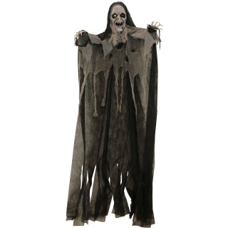 Haunted Hill Farm 6-ft Hanging Witch Animatronic, Poseable, Battery-Operated