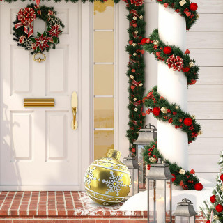 Christmas Time Fraser Hill Farm Time 18-In Resin Oversized Christmas Ornament w/ LED Lights, Indoor or Covered Outdoor
