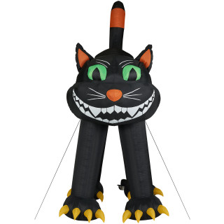 Haunted Hill Farm 20-Ft Inflatable Pre-Lit Black Cat, HIBCAT202-L