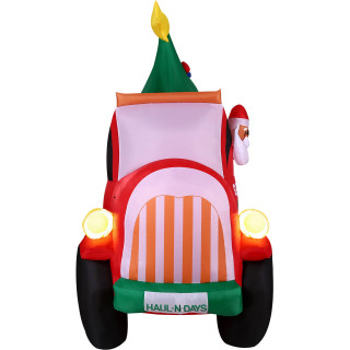 Fraser Hill Farm 6-Ft Tall Pre-Lit Inflatable Christmas Pickup Truck