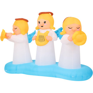 Fraser Hill Farm 8-Ft Pre-Lit Inflatable Angel Trio