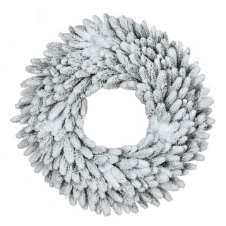 Fraser Hill Farm Icy Frost Snow Flocked Wreath