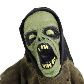 1.8-Ft. Zombie Groundbreaker with Flashing LED Lights, Battery-Operated Animatronic Halloween Decoration