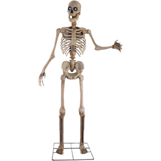 Haunted Hill Farm 8-Ft. Tall Motion-Activated Towering Skeleton by SVI, Premium Talking Halloween Animatronic, Plug-In