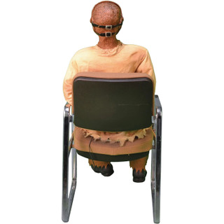 Haunted Hill Farm Motion-Activated Thrashing Prisoner by Tekky, Sitting Premium Halloween Animatronic, Plug-In or Battery