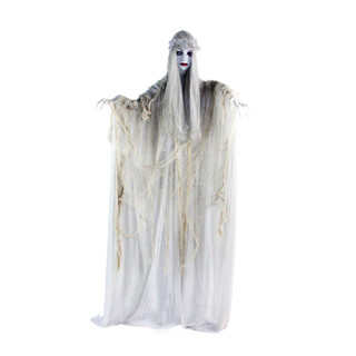 5.6-Ft. Animatronic Ghost Bride with Lights and Sound, Indoor or Covered Outdoor Halloween Decoration