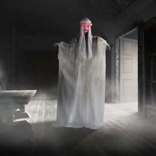 5.6-Ft. Animatronic Ghost Bride with Lights and Sound, Indoor or Covered Outdoor Halloween Decoration