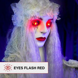 5.6-Ft. Animatronic Ghost Bride with Lights and Sound, Indoor or Covered Outdoor Halloween Decoration