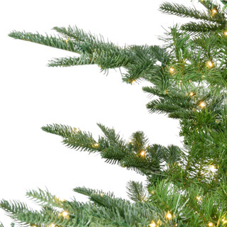 Fraser Hill Farm 7.5-ft. Ranch Pine Artificial Christmas Tree with Warm White Micro LED Lights