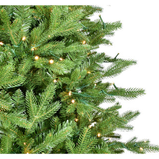 Fraser Hill Farm 8-ft. Derby Fir Artificial Christmas Tree with Warm White Micro LED Lights