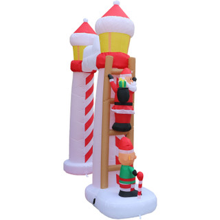 Fraser Hill Farm 9-Ft. Tall Prelit Lighthouse Arch Inflatable