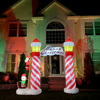 Fraser Hill Farm 9-Ft. Tall Prelit Lighthouse Arch Inflatable