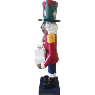 Fraser Hill Farm 60-inch Fiberglass African American Nutcracker Figurine with Music and Countdown