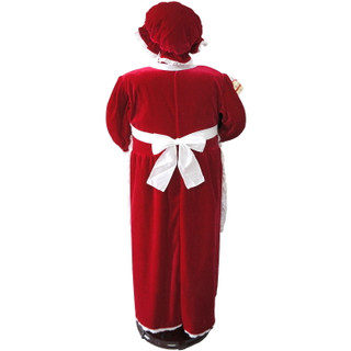 Fraser Hill Farm 58-In. African American Dancing Mrs. Claus with Apron and Gift Sack, Life-Size Motion-Activated Christmas Animatronic