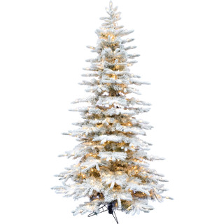 7.5-Ft. Flocked Pine Valley Christmas Tree