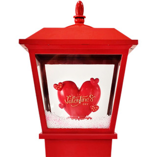 Fraser Hill Farm 70-In. Musical Snowy Valentine's Day Street Lamp Lantern