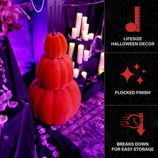 2.4-Ft. Pumpkin Stack with Stakes for Indoors & Covered Outdoors