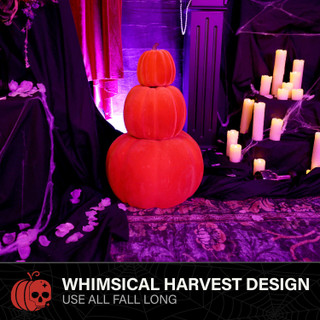 2.4-Ft. Pumpkin Stack with Stakes for Indoors & Covered Outdoors
