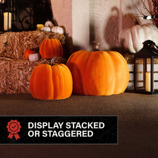 2.4-Ft. Pumpkin Stack with Stakes for Indoors & Covered Outdoors