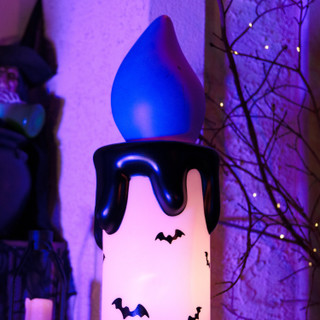 3.3-Ft. LED Flicker Wick Halloween Candle Blow Mold for Indoors & Covered Outdoors, Plug Operated