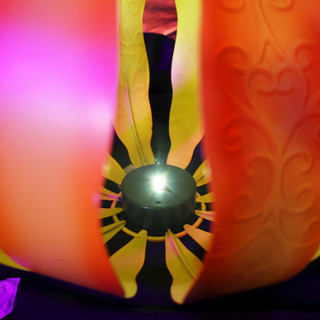1.2-Ft. Metal LED 3D Pumpkin Lantern Decoration for Indoors & Covered Outdoors, Battery Operated (3 AA)