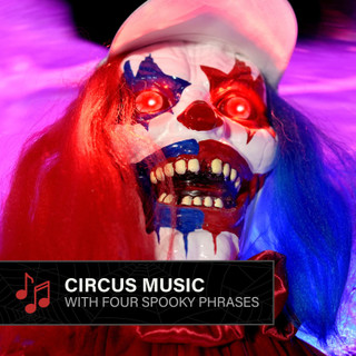 7.1-Ft. Standing Animated Painting Clown Animatronic