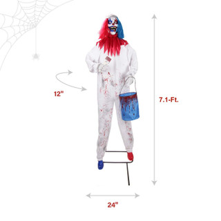 7.1-Ft. Standing Animated Painting Clown Animatronic