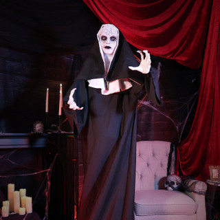5.4-Ft. Standing Jump Scare Nun Animatronic