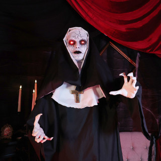 5.4-Ft. Standing Jump Scare Nun Animatronic