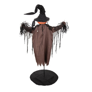 6-Ft. Standing Scarecrow Animatronic with Animated Crow