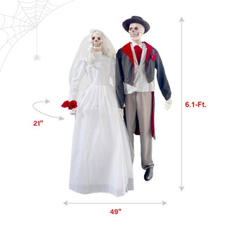 6.1-Ft. Undead Bride & Groom Animatronics