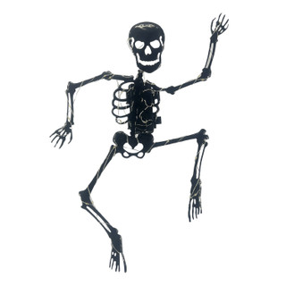 2.3-Ft. LED Metal Skeleton Decoration with Stake for Indoors & Covered Outdoors, (2 AA)