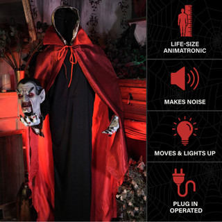 5.9-Ft. Decapitated Vampire Holding Head Animatronic