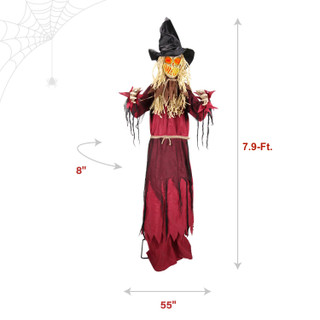 7.9-Ft.Standing Raising Scarecrow Animatronic