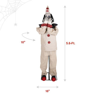 5.6-Ft. Standing Pop-Up Clown Animatronic