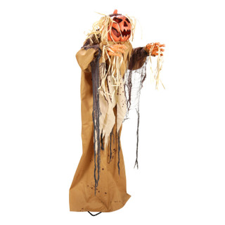 5.4-Ft. Standing Head Dropping Pumpkin Man Animatronic