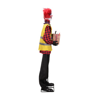 5.7-Ft. Standing Animated Clown Courier Animatronic