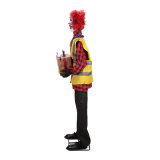 5.7-Ft. Standing Animated Clown Courier Animatronic