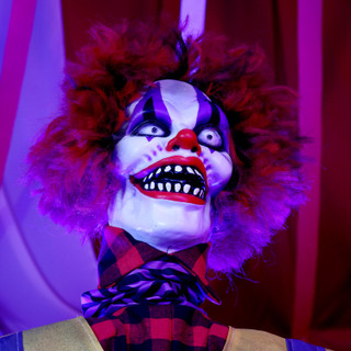 5.7-Ft. Standing Animated Clown Courier Animatronic