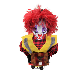 5.7-Ft. Standing Animated Clown Courier Animatronic