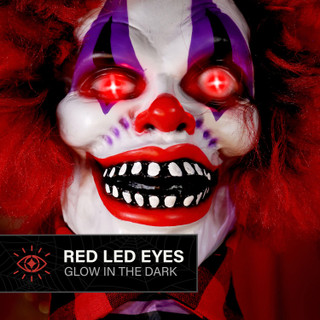 5.7-Ft. Standing Animated Clown Courier Animatronic