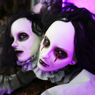4-Ft. Crawling Double Head Girl Animatronic