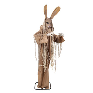 5.6-Ft. Standing Animated Rabbit Animatronic, Brown
