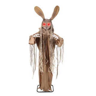 5.6-Ft. Standing Animated Rabbit Animatronic, Brown