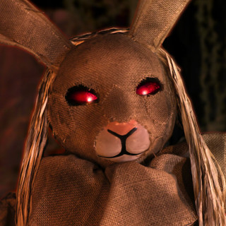 5.6-Ft. Standing Animated Rabbit Animatronic, Brown