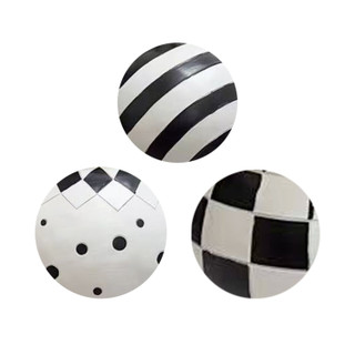 3.9-Ft. Halloween Finial with Black & White Polka Dot, Checkerboard & Swirl