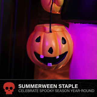 4-Ft. Pumpkin Head Nutcracker with LED Jacket Buttons, Battery Operated (3 AA)