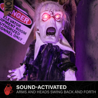 5.7-Ft. Standing Animated Triple Zombie Boys Animatronic